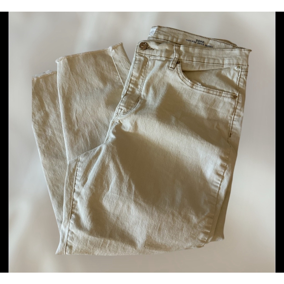 Women's nicole miller Ivory High Rise Ankle Skinny SoHo Jeans Size 16 - Picture 1 of 6